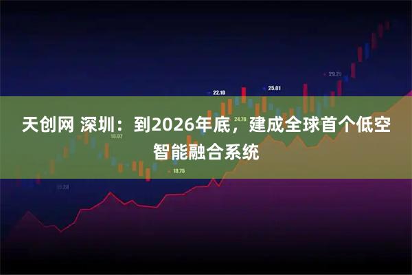天创网 深圳：到2026年底，建成全球首个低空智能融合系统